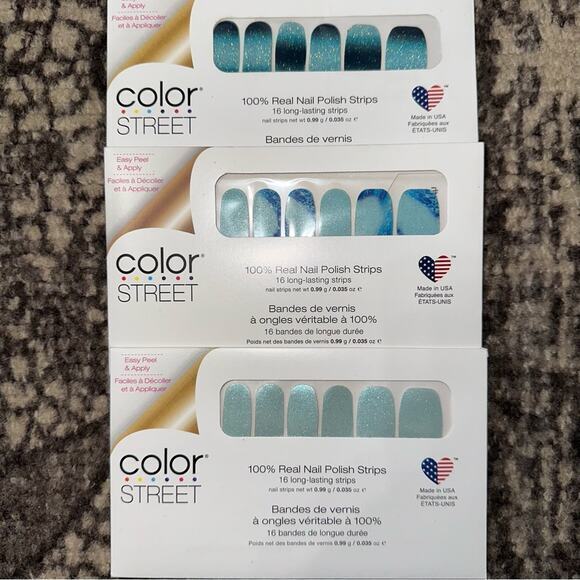 Color Street Lot of 3 Nail Polish Strips Know Your Earth Festival of Lights - Picture 1 of 6